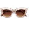 OKKIA Claudia Occhiali da Sole Donna Big Cat Eye Rosa Avana