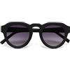 OKKIA Zeono Occhiali da Sole Unisex Tondo Nero