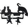 ARTI & MESTIERI Piccolo Appendiabiti a Muro di Design Cattitude 44x35cm
