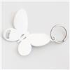 ARTI & MESTIERI Portachiavi di Design Farfalla Bianco 30x18cm
