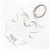 ARTI & MESTIERI Portachiavi di Design Gufino Bianco 30x18cm