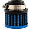 evomosa Interfaccia universale Filtri olio aria moto 25mm Filtro aspirazione aria fredda auto Sfiato turbo Sfiato carter (Blu 25MM)
