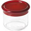 Omada Design Barattolo Cucina in Plastica da 0,5 lt, Contenitore Freschezza Alimenti, Made in Italy, Lavabile in Lavastoviglie, Linea Trendy, Rosso