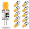AMMQEG Lampade G4 LED, 5W LED G4 lampadine 4000K bianco Naturale 500lm, sostituzione per lampadine alogene 50W, senza sfarfallio, 12V AC/DC, non dimmerabile 360 ° Pen Base Lamp 10 pezzi