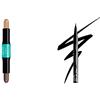 NYX Professional Makeup Highlight & Contour Stick, Stick per Contouring a Doppia Punta, Corregge & Epic Ink Eye Liner, pennellino pigmentato e waterproof, Black