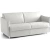 Talamo Italia -Divano letto 2 posti Violante, Sofà trasformabile per salotto, imbottito, sfoderabile, Qualità 100% Made in Italy, 160x95 h90 cm, Grigio chiaro