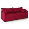 Talamo Italia -Divano letto 3 posti Uberta, Sofà trasformabile per salotto, imbottito, sfoderabile, Qualità 100% Made in Italy, 205x86 h80 cm, Rosso