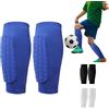 AUNGCSHE Parastinchi da Calcio, XS-S-M-L-XL 5 Codici Parastinchi Calcio Bambino, Mini Elastico Paratibie Piccoli, Manica Protettiva per Polpacci Antiscivolo, per Uomo, Donna, Bambino e Gioventù (Blu, L)