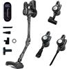Shartapi Aspirapolvere Senza Fili, Potente, Battimaterasso 60min Autonomia, Spazzola Antigroviglio,Tubo Pieghevole,Scopa Elettrica, Aspirabriciole Display Led Aspirazione Automatica 6 Velocita' 550W 45kpa