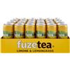Fuze Tea, Bevanda Rinfrescante Analcolica di Té al Gusto Limone e Citronella, con Zuccheri ed Edulcorante - 24 Lattine da 330 ml