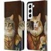 Head Case Designs Licenza Ufficiale Michael David Ward Gatti Fantasiosi Animali Custodia Cover in Pelle a Portafoglio Compatibile con Samsung Galaxy S22 5G