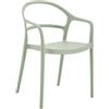 Rebecca Mobili Sedia Impilabile, Sedia da Giardino, Verde Chiaro, Polipropilene, Salvaspazio, Design Moderno, per Casa Esterno - Misure HxLxP: 81 x 57 x 51,5 cm - Art. RE7193V2
