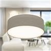 B.K.Licht - Plafoneria con paralume in tessuto, attacco E27, max. 40 watt, lampada soffitto, plafoneria soffitto, plafoniere da soffitto, plafoniera camera da letto, plafoniere, 30x10 cm, tortora
