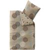 aqua-textil Trend Fara Lenzuola Double Face Cotone Pois Beige Marrone Turchese 155 x 220 cm