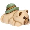 THUN - Mini Teddy con cappello lui - ceramica - Collezione Bomboniera - 5.9 x 3.6 x 3.8 cm