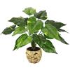 Flair Flower Pianta potoso artificiale nel cestino, pianta d'edera dorata, decorazione artistica, fiore di seta, vero al tocco, pianta artificiale, pianta decorativa, piante finte, pianta verde