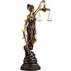 DRW Statuetta Dea della Giustizia in resina dipinta a mano, 30 cm