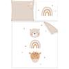 Herding Set biancheria da letto per culla, Little Friends, Federa 35 x 40 cm tipo hotel, Copripiumino 80 x 80 cm con federa hotel, cotone/renforcé