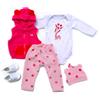 ZIYIUI Vestiti per Bambole per New Born Baby Doll, Cotone con Cappello per 18 -22 Carino Vestiti Bambolotti (45-55 cm)
