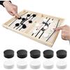 Crihovy Gioco da Tavolo, Doppio Combattimento Rapido Rimbalzo, Sling Puck Tabella Desktop Battaglia 2 in 1, Set di Scacchiere Portatile, Adatto per Attività Familiare (35 x 22 x 2.3cm)