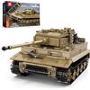 Reobrix Tiger I Modello Carro Armato in Blocchi, World of Tanks con Licenza | Funzionale, Modellino Militare Tigre I, Kit di Modellismo di Veicolo Militare, Kit di Costruzione per Adulti 77031, 1138Pezzi