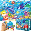 QUOKKA Puzzle Grande per Bambini 3 4 Anni - 60x90 cm 48 Pezzi Puzzle Gigante da Pavimento per Bambini 5 6 Anni - Oceano Puzzle Giocattolo 2 3 4 Anni - Regalo Educativo Bambina e Bambino 4 5 6 Anni