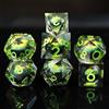 Elifel DnD Dadi Set Dadi D&D 7 Pezzi Occhio del Drago Mobili Bulbo Oculare Resina Gioco Particolari con Bordi Affilati Poliedrici Dadi per Dungeon Draghi Pathfinder RPG DND MTG con Confezione Regalo