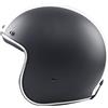 BHR Casco Jet Vintage 811 VINTAGE | Casco Moto Vintage Omologato ECE | Casco Moto Jet stile Cafè Racer | NERO OPACO/BIANCO | XS
