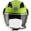 BHR Casco Demi-Jet 804 TOP| Casco Scooter Omologato ECE | Casco Motorino con Visiera Antigraffio e Sgancio Micrometrico | Giallo Fluo | M
