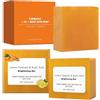 Generico Saponetta Limone, Saponetta Viso,Saponi per il viso,100g Sapone Naturale Sapone Fatto a Mano per Corpo Viso Sapone alla Curcuma per Bagno Doccia Lavaggio Saponette Naturali (2PC)