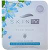 Skin IV Maschera Viso con Fiori di Loto, Peonia e Aloe, Lenitiva e Calmante, in Tessuto Mono Uso - 3 pezzi