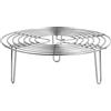 FESSOSKO Griglia di Cottura in Acciaio Inox Griglia di Raffreddamento, Cremagliera del Vapore della Cucina Supporto per Cottura a Vapore Porta Uova Cottura (20 * 7cm)