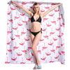Genovega Telo Mare Gigante in Microfibra Antisabbia per Doppio Coppia Matrimoniale, 183x183cm, Sottile Pareo Teli Asciugamano Mare per Uomo Donna, Asciugamano da Spiaggia, Fantasia Fenicottero Rosa