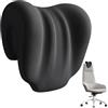 Occzin Cuscino cervicale in memory foam, cuscino cervicale, ergonomico, per sedie da ufficio, supporto cervicale, nero