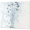 Concept Crystal Tagliere in VETRO temperato - Proteggi-piano di lavoro e spianatoia - Copri-piano cottura - pezzo UNICO (60x52cm) o DUE pezzi (30x52cm ognuno); D02 Serie Acqua: Acqua 24