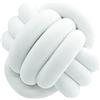 Generic Cuscino a sfera di nodo, cuscino per palla annodata, cuscino per divano in morbido peluche, cuscino a fiocco intrecciato a mano, cuscino decorativo per divano, letto, 20 x 20 cm (bianco)