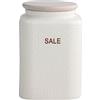 BRANDANI Barattolo Sale Porcellana Bianca con Tappo Bamboo Naturale