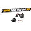 AUXTINGS 28 pollici 72cm barre led Fuoristrada, singola riga ambra bianco 2 colore fendinebbia luce faro da lavoro raggio combinato con kit di cablaggio Per Auto Guida Trattore Camion SUV 4x4 Veicoli