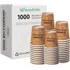 ecodrinks - 1000 Bicchieri Caffe Carta Da 75ml - Set Bicchierini Monouso per Bevande Calde/Fredde - Biodegradabili, Eco-friendly e Made in Italy, Marrone