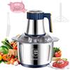 JOPWUE Tritatutto elettrico con ciotola in acciaio inox 5L, tritacarne 500 W con 6 lame in acciaio inox, robot frullatore piccolo con 5 livelli di velocità, per tritare carne, cipolla, uova, succo d'arancia