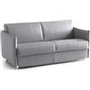 Talamo Italia -Divano letto 3 posti Petronia, Sofà trasformabile per salotto, imbottito, sfoderabile, Qualità 100% Made in Italy, 200x95 h90 cm, Grigio