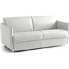 Talamo Italia -Divano letto 2 posti Paloma, Sofà trasformabile per salotto, imbottito, sfoderabile, Qualità 100% Made in Italy, 160x95 h90 cm, Grigio chiaro