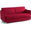 Talamo Italia -Divano letto 3 posti Petronia, Sofà trasformabile per salotto, imbottito, sfoderabile, Qualità 100% Made in Italy, 200x95 h90 cm, Rosso