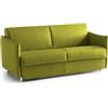Talamo Italia -Divano letto 3 posti Petronia, Sofà trasformabile per salotto, imbottito, sfoderabile, Qualità 100% Made in Italy, 200x95 h90 cm, Verde
