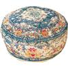Mandala Life ART Fodera per cuscino da pavimento rotondo bohémien - 60x20 cm - 100% cotone - Custodia pouf per pouf per soggiorno, camera da letto, patio e altro