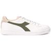 Diadora Scarpe Torneo Corduroy Sneaker Uomo Pelle Bianco/Verde 42