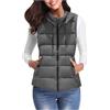 riou Gilet Corto Invernale da Donna Leggero Senza Maniche Imbottito Lungo Gilet Lungo Gilet Giubbotto Smanicato Lungo Leggero Lavoro con Cappuccio Piumino Smanicato