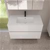 evineo ineo5 evo mobile La: 100 cm con 2 scomparti estraibili, lavabo slim bianco,, BE0836WH+BE0958WH, ineo5 evo [Mobili da Bagno > Mobili con Lavabo Integrato]