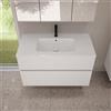 evineo ineo5 evo mobile La: 100 cm con 2 scomparti estraibili, lavabo slim bianco,, BE0836WH+BE0958WM, ineo5 evo [Mobili da Bagno > Mobili con Lavabo Integrato]