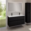 evineo ineo5 evo mobile La: 120 cm con 4 scomparti estraibili, lavabo doppio slim bianco, con specchio illuminato ineo,, BE0837WH+BE0960BM+BEA012MI, ineo5 evo [Mobili da Bagno > Set Mobili da Bagno]